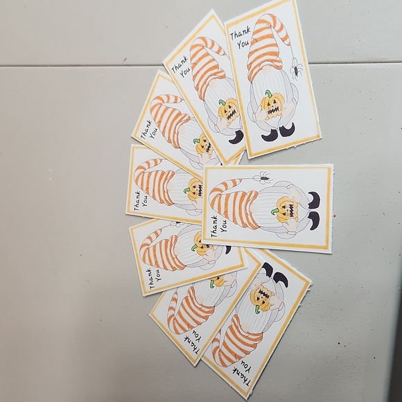 Original Art Work by Seller Jack o Lantern Gnome Business Cards - Picture 2 of 3